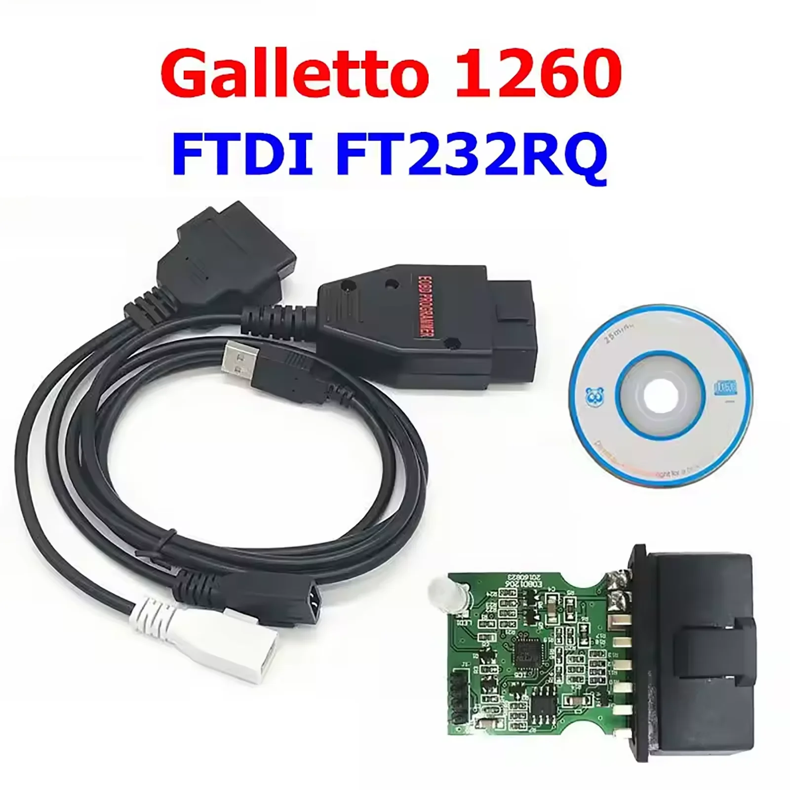 

Программатор ЭБУ 1260, диагностический инструмент сканера, чип FTDI, программатор мигалки ЭБУ, чтение/запись, подходит для специализированного тестера VW Audi