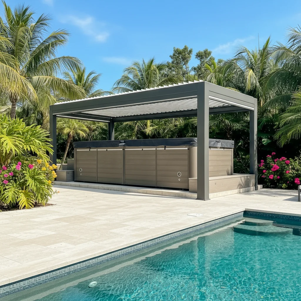 Villa Backyard Entertainment Barbecue Pavilion Swimming Pool Sun Protection Rust Prevention Pergola Exquisite Aluminum Gazebo