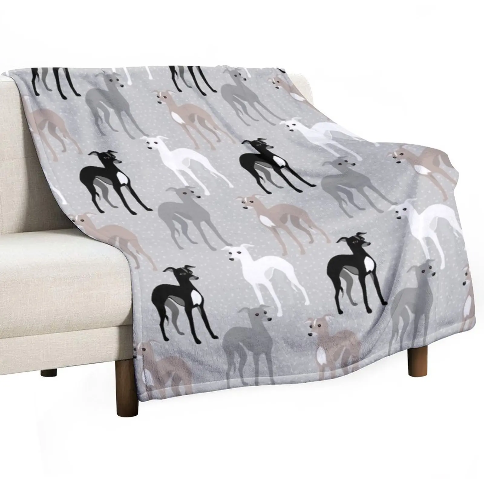 Italian Greyhounds Throw Blanket for babies warm winter Soft Plaid Blankets