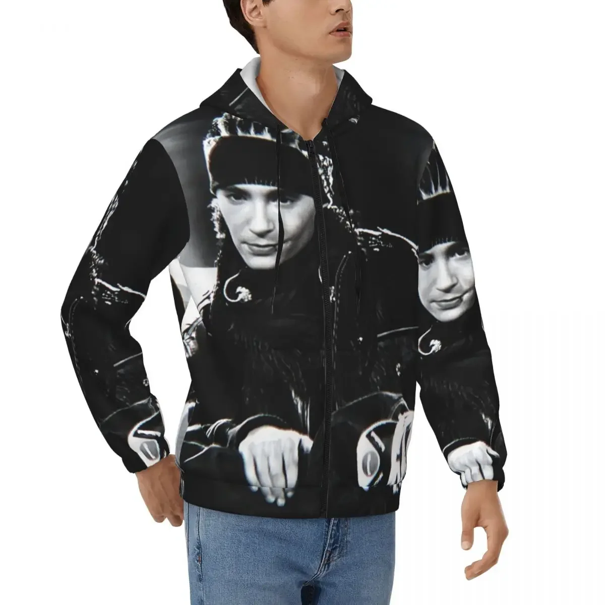 

Tokio Hotel Tom Kaulitz Music Band Zipper Hoodie Harajuku Pullover Autumn Winter Men's Women's Sweatshirt Long Sleeve Tops