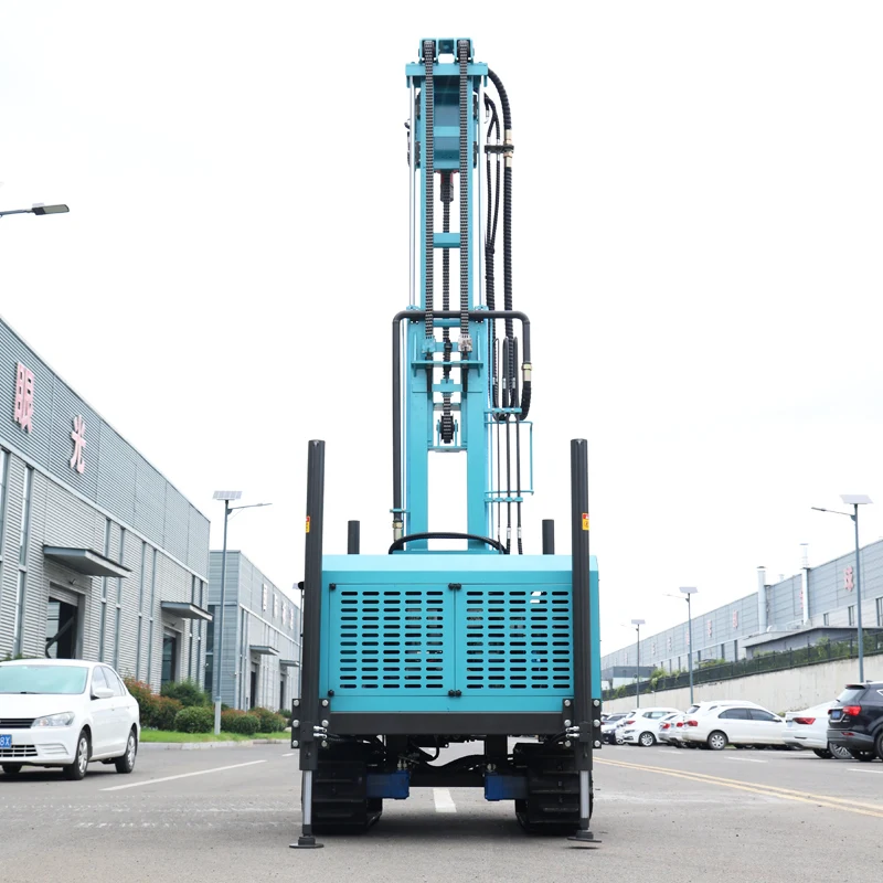 Customized Compact Borehole Drilling Machine Easy to Move 300M Tracked Diesel Power Hydraulic Drive for Small Farm Use