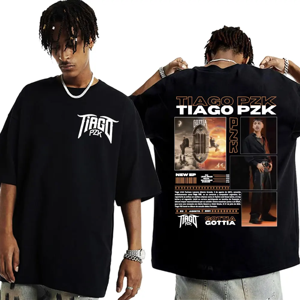 Rapper Tiago Pzk Gottia Album Graphic T-shirts Mens Clothing Hip Hop Punk Street T-shirt Unisex Fashion Casual Oversized T Shirt