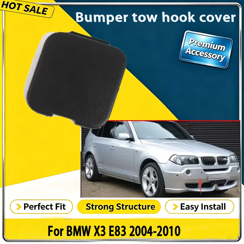 For BMW X3 E83 2004-2010 Front Bumper Tow Hook Cover Cap 51113400905 Standard Bumper