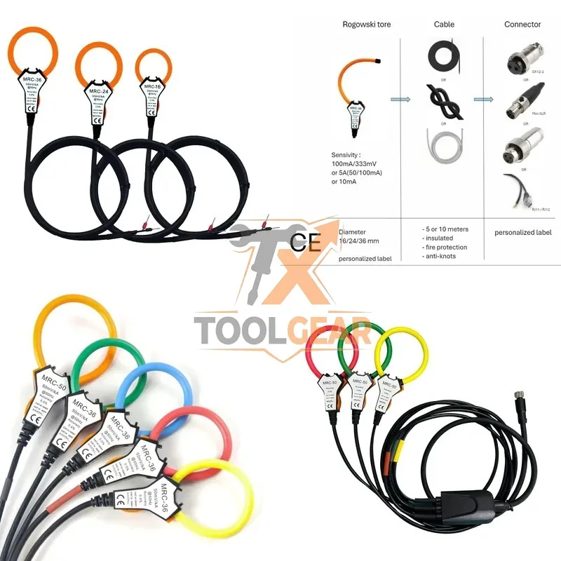 2026Factory*China* Cheapest Rogowski coil current transformer Rogowski Flexible CT coil Industrial Current sensor Rogowksi coil