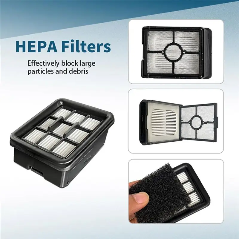 A01F-1Set For Bissell Crosswave HF3 Cordless Vacuum Cleaner 3649A Model Replacement Roller Brush & HEPA Filters