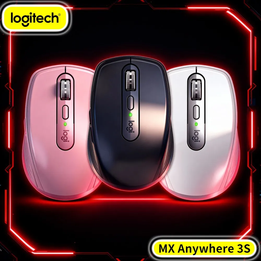 Productivity MX Anywhere 3S - 8000 DPI, Magspeed Scroll, 3-Device Connect, Perfect For PPT Presentation & Office Task