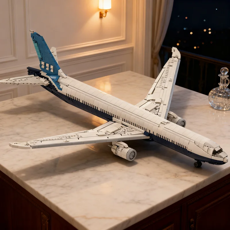 

2298pcs MOC Boeing 777 X Creator Expert Model Building Blocks Creative DIY Gift Display Decor Assemble Premium Adult Kids Desk
