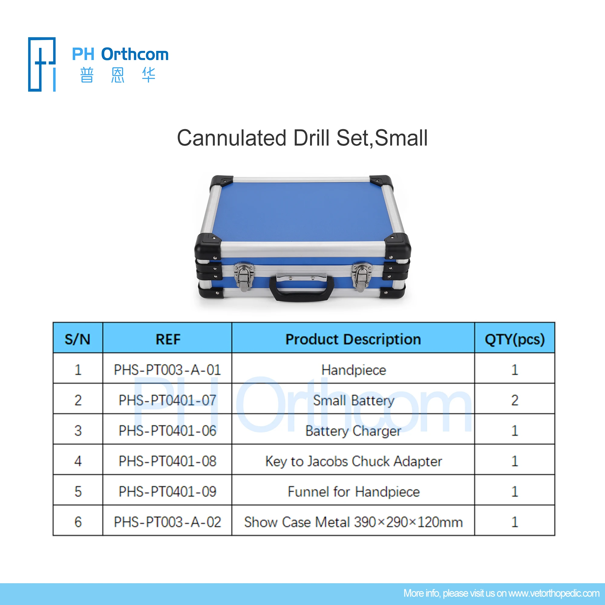 Electrical Hand Tools Cannulated Drill Set Orthopedic Pet Veterinary Surgery Instrument Medical Supplies and Equipment