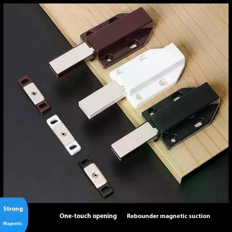 

Strong Magnetic Push To Open Latches For Door Panel Drawer Clothes Cabinet - Bouncer Handle Free Pressing Magnetic Door Closer