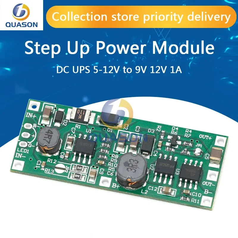 DC 5V 9V 12V Charging Step Up Booster Module for 18650 Lithium Battery UPS Voltage Converter Protection