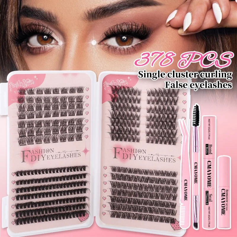 

DIY Lash Extension Kit 28 Rows High-Capacity False Eyelashes Natural Wispy Cluster DIY Lashes Extensions Set Makeup Beauty