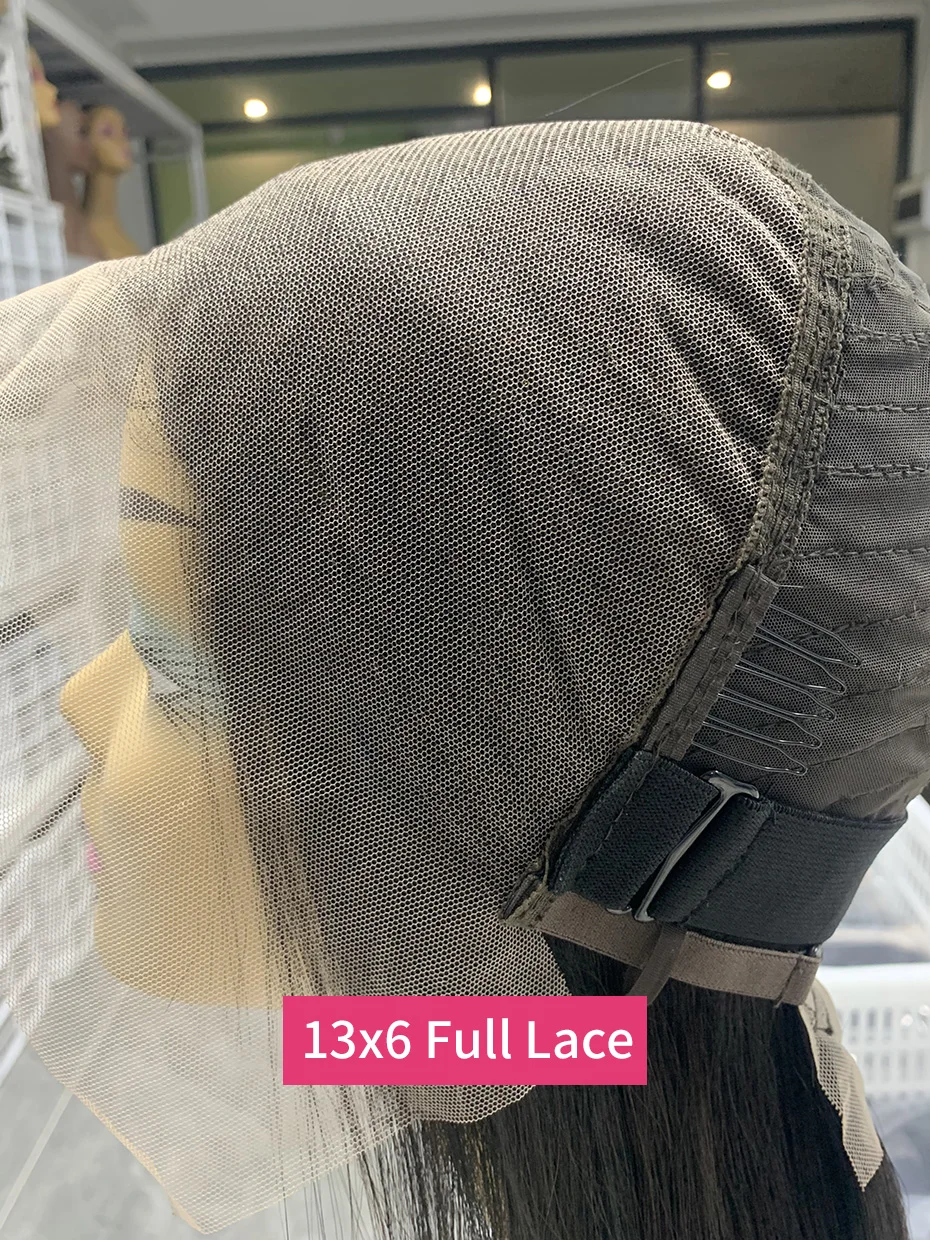 密度250 13x4 13x6レースフロントウィッグ人毛26インチベトナム産シルキーボーンストレートボブレースクロージャー人毛フロントウィッグ