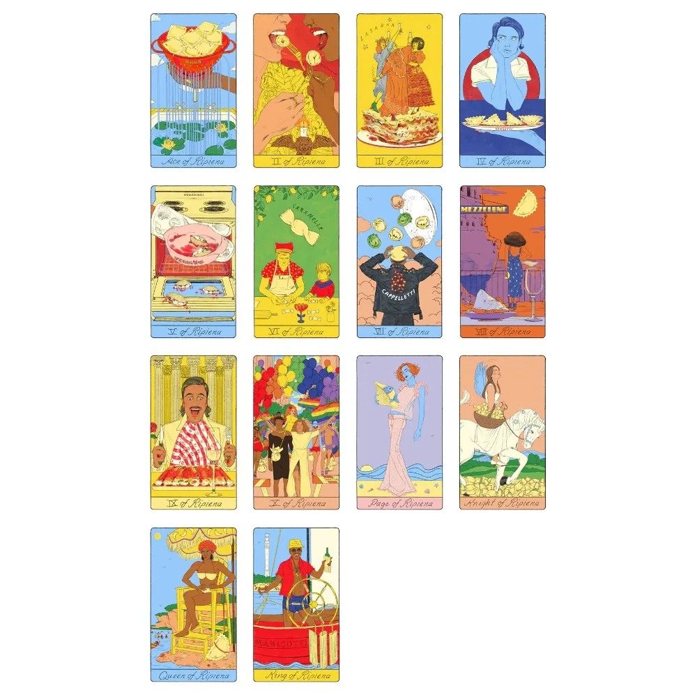 The Pasta Tarot 10.3*6cm: A 78-Card Deck for Delicious Divination, A Playful, Accessible, and Delicious New Interpretation
