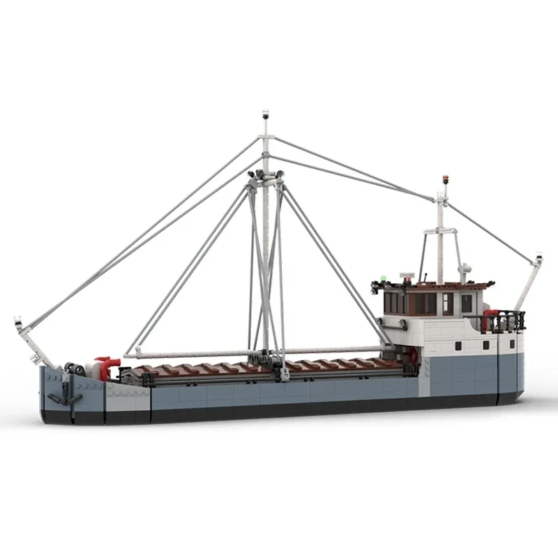 Moc อาคารอิฐอ่าวขนส่งเรือรุ่น Bay Cargo เรือเทคโนโลยี Modular Blocks ของขวัญของเล่นเด็ก DIY ชุดประกอบ