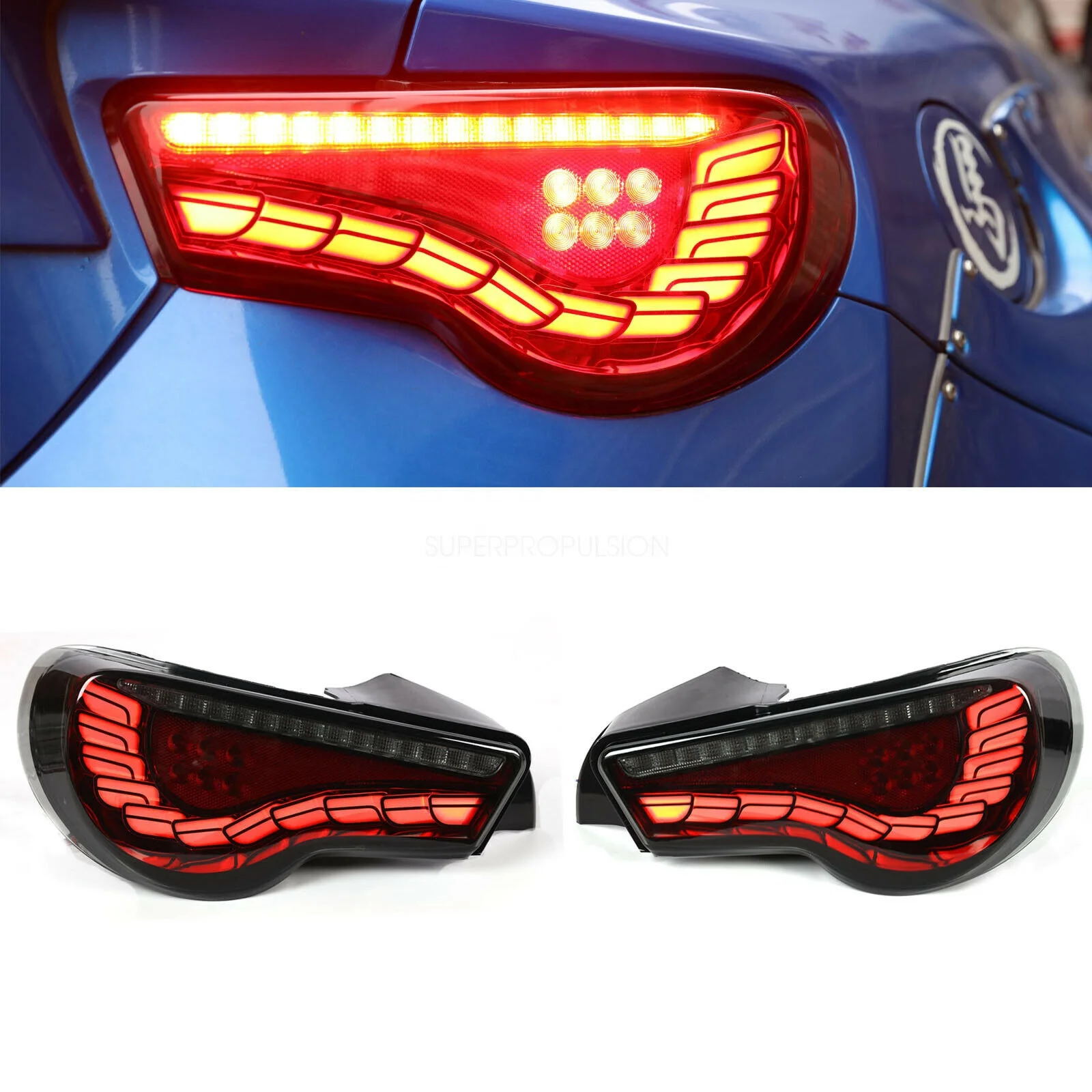 HCmotion Factory Start UP Animation DRL BRZ FT86 GT86 Scion FR-S Rear Lamps 2012-2021 LED Tail Lights For Toyota 86