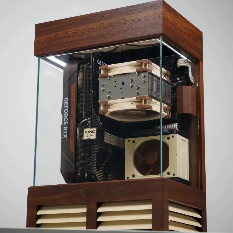 9800X3D RTX5090 split water-cooled computer case