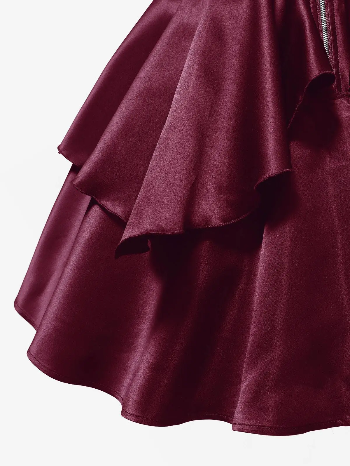 Vestidos femininos góticos vinho tinto rosa flor apliques renda jacquard zíper babados em camadas vestido linha a