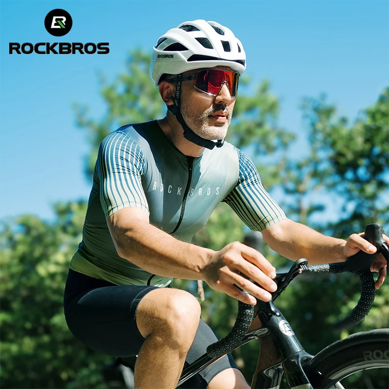 

Мужские летние велосипедные майки ROCKBROS для MTB и шоссейных велосипедов, спортивные футболки с коротким рукавом для бега, дышащие, быстросохнущие, базовые топы для велоспорта