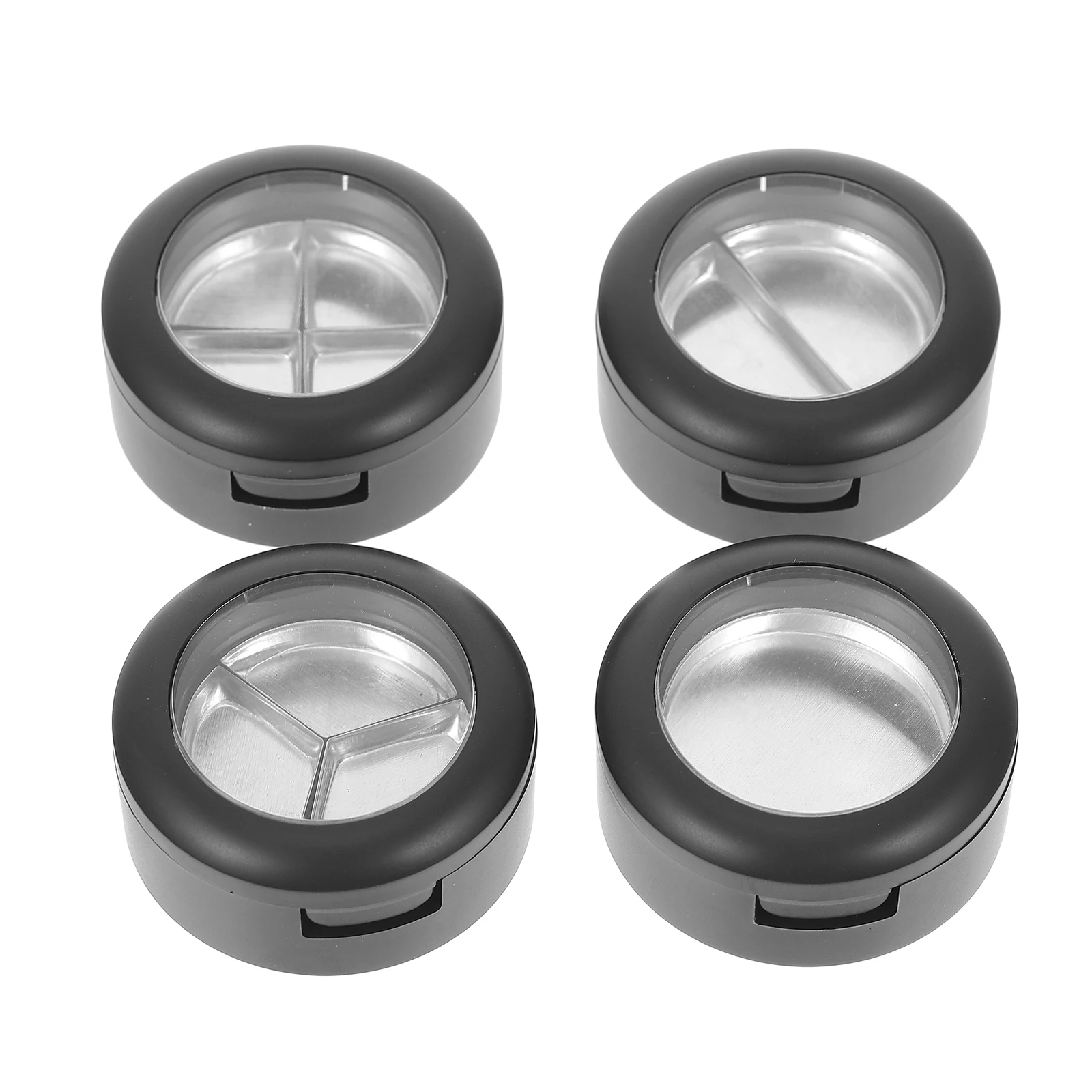 

4pcs Empty Eye Cosmetics Container Case Compact Travel Makeup Container Durable Plastic Storage Box For DIY Cosmetics