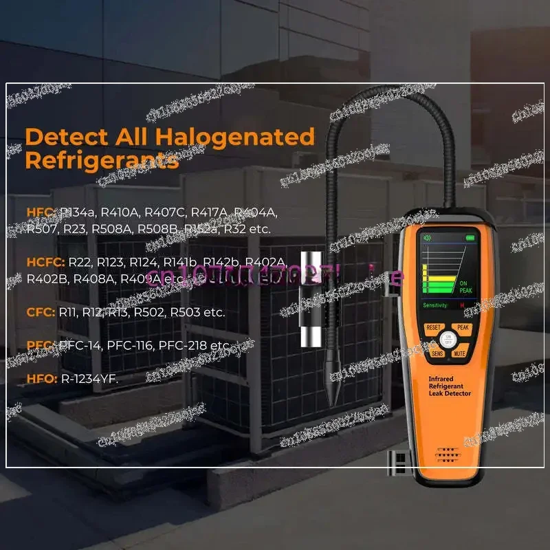 High Sensitivity Gas Analyzer Halogen Leak Detector Portable Case ILD-200 Advanced Refrigerant Tester