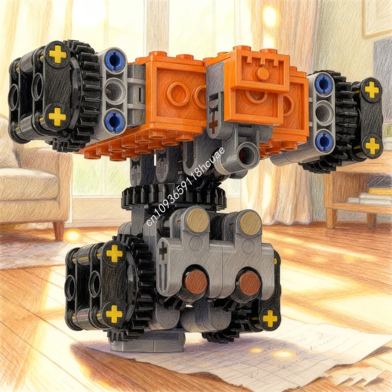 151pcs MOC Draaitafel Mech Torso Concept Technisch Model Bouwstenen Architectuur Speelgoed Kerstcadeau Idee Baksteen Onderwijs