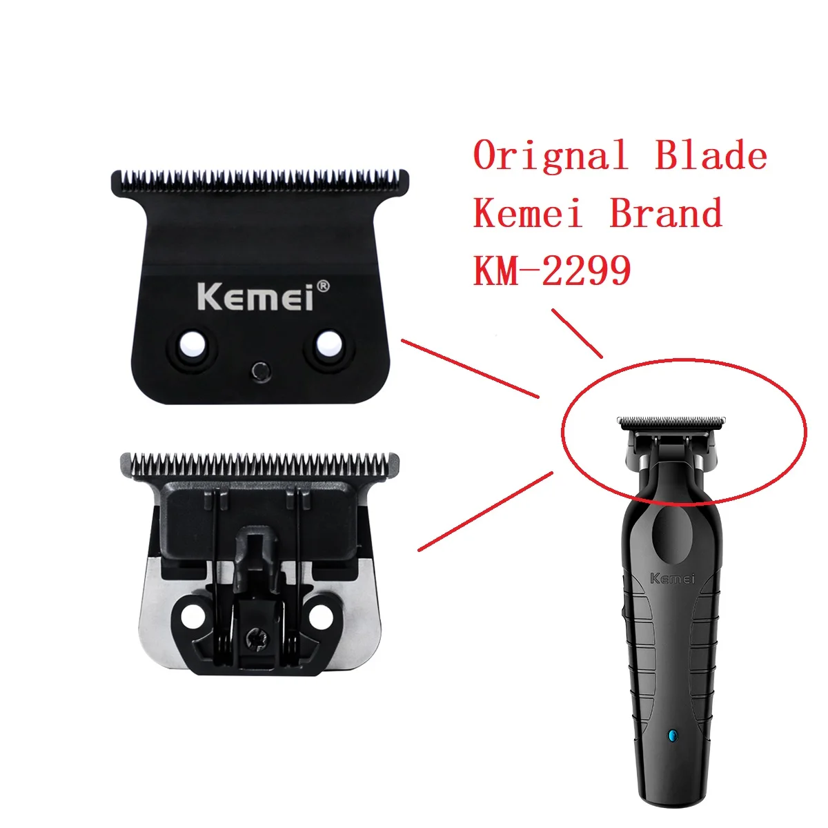 Kemei KM-2299 Original Replacement Blade Hair Clipper Blade Cutter Head For Hair Trimmer Cutting Knife Head Parts Accessories