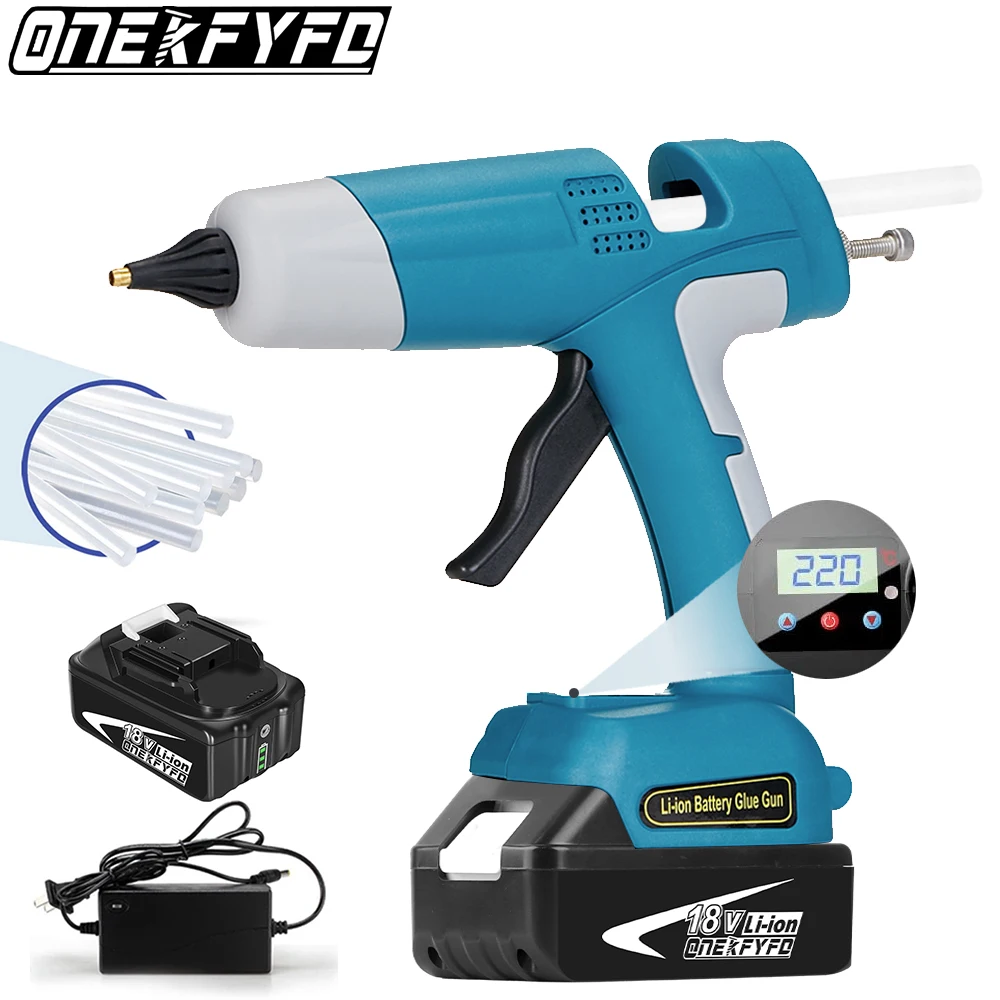 

11mm Handheld Cordless Electric Hot Glue Gun Fit Arts & Crafts & Home DIY with 5 11mm Sticks For Makita 18V Battery