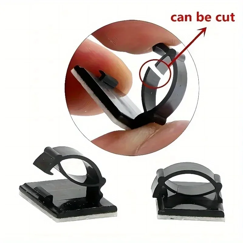 10/20/30/50Pcs Self-Adhesive Cable Clips -Wire Management Organizer - Multi-Functional Wire Clips For Desk, Home, Office