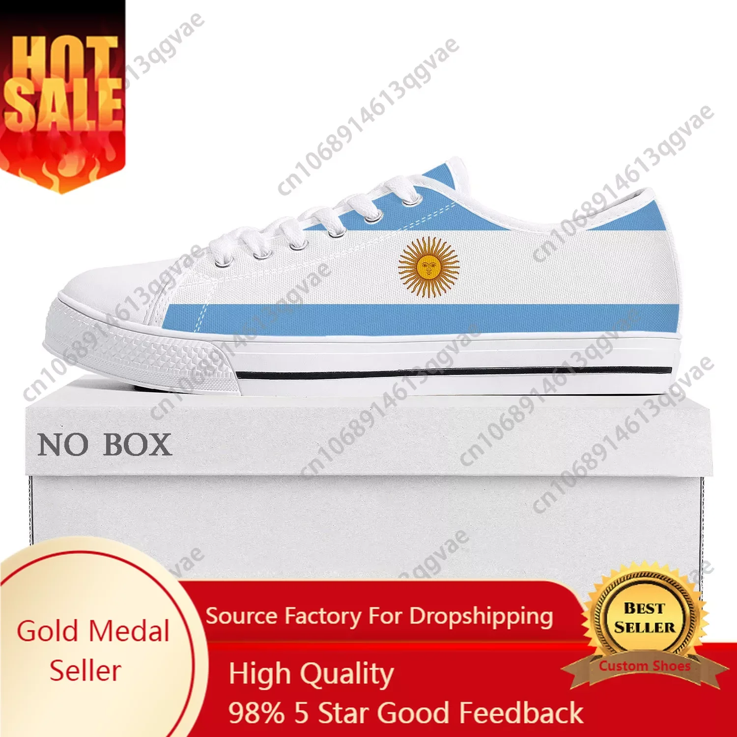 Argentine Flag Low Top High Quality Sneakers Mens Womens Teenager Canvas Sneaker Argentina Prode Casual Couple Shoes Custom Shoe