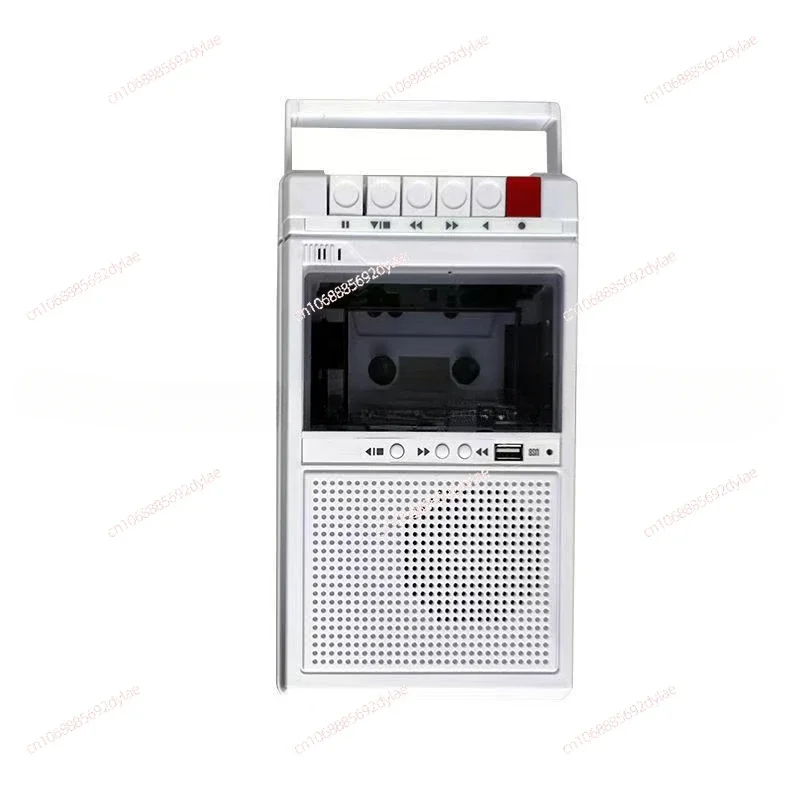 Retro Stereo Cassette Player Walkman Cassette Tape Music Audio Auto Reverse with Recorder External Speaker USB Playback