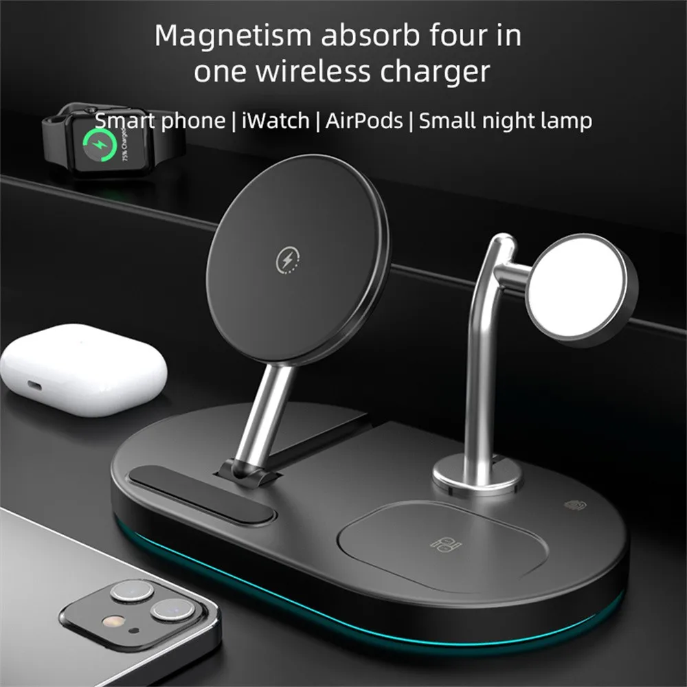 3-in-1 Wireless Charger Magnetic For iPhone 15 14 13 12 Pro Max & AirPods 3 2 & Apple Watch Fast Wireless Charging Dock Station