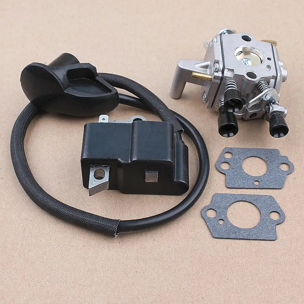 Ignition Coil Carburetor Turn Up Kit For Stihl FS120 FS120R FS200 FS200R FS020 FS250 Trimmer Brush Cutter Parts