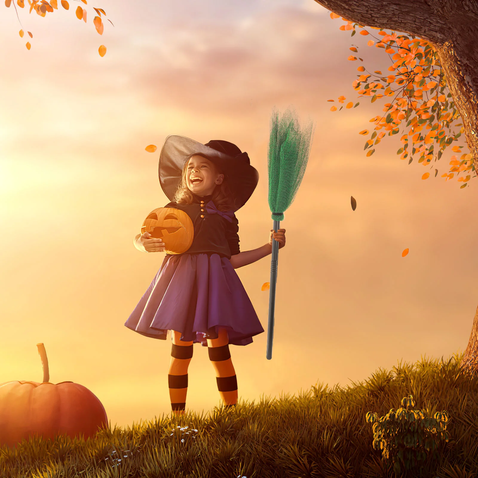 2 stks Halloween Bezem Heks Decor Bezem Voor Party Haunted Stage Achtergrond Halloween Bezem Prop