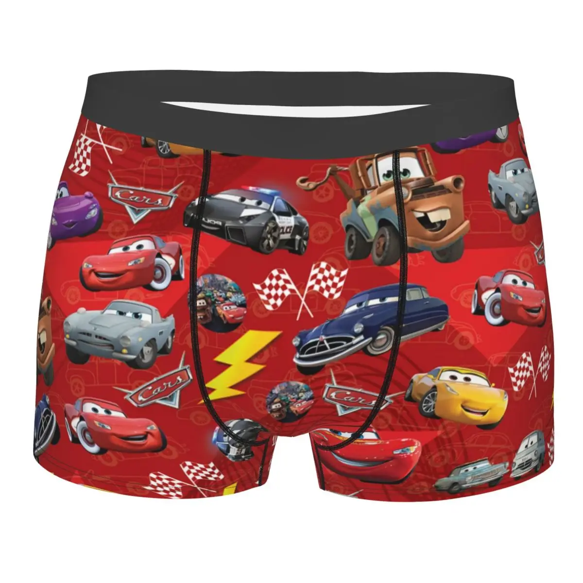 

Мужские боксерские шорты Sally Carrera Cars Lightning Mcqueen с 3D-принтом, дышащее мужское нижнее белье, трусы-брифы