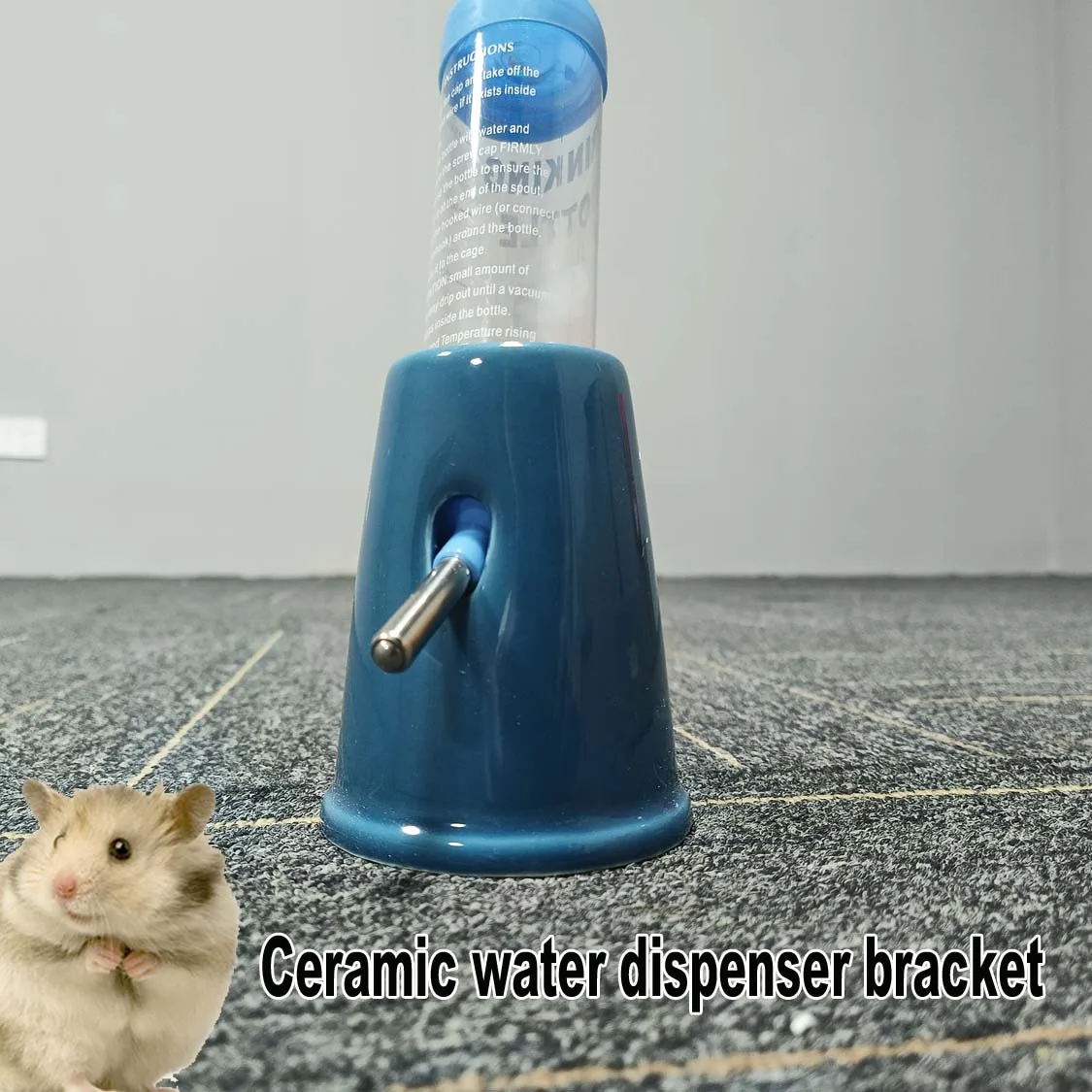 Creative hamster water bottle holder water feeder pet supplies water bottle hedgehog feeder ceramic hamster water dispenser