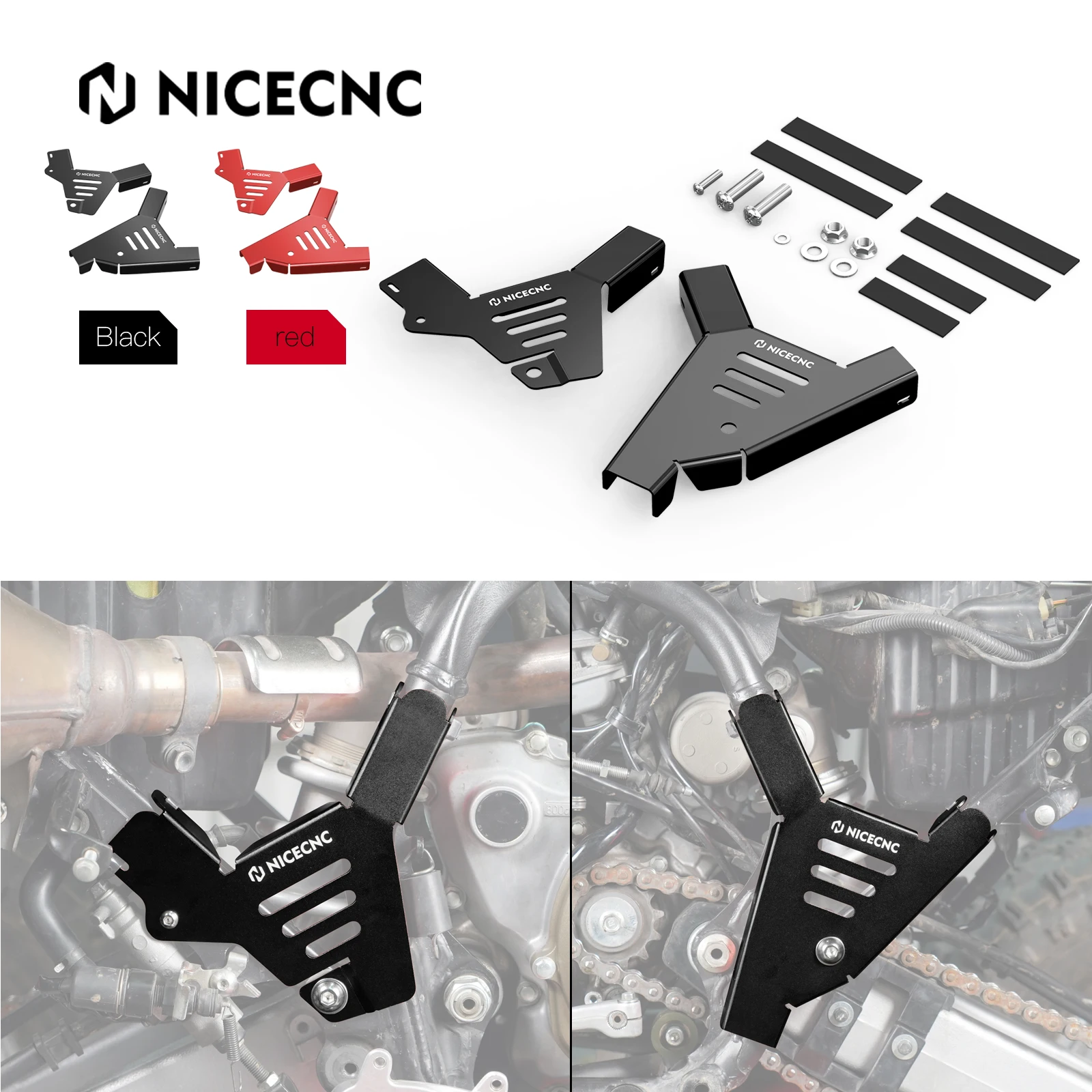 

NICECNC 2 Pcs Frame Guard Cover Protector ATV Accessories For Honda TRX450R TRX 450R TRX450ER Electric Start TRX450 ER 2006-2009