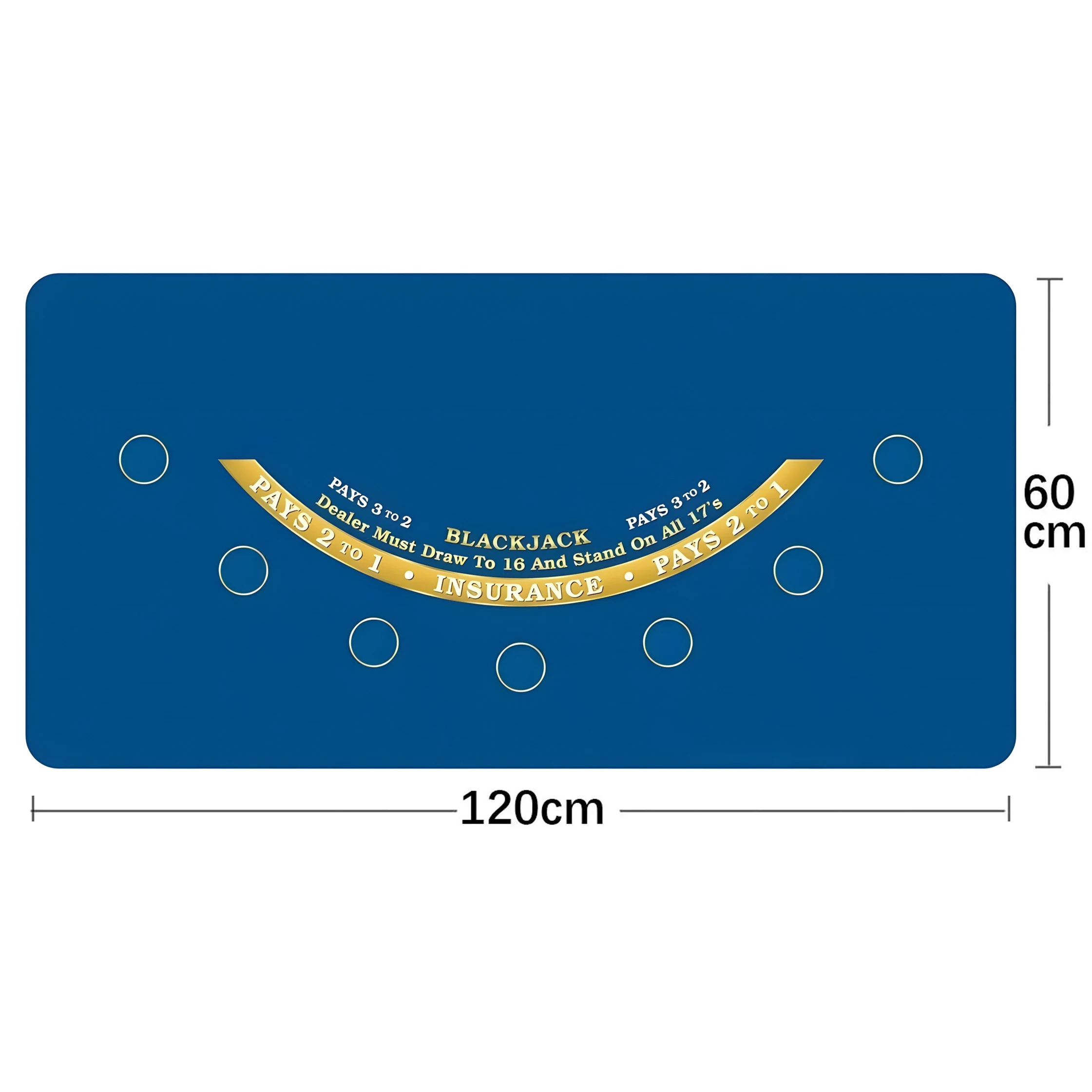 120 x 60 cm Blackjack Poker-Spielmatte, Multiplayer-Spiel, große Poker-Gummi-Tischmatte, Unterhaltungszubehör