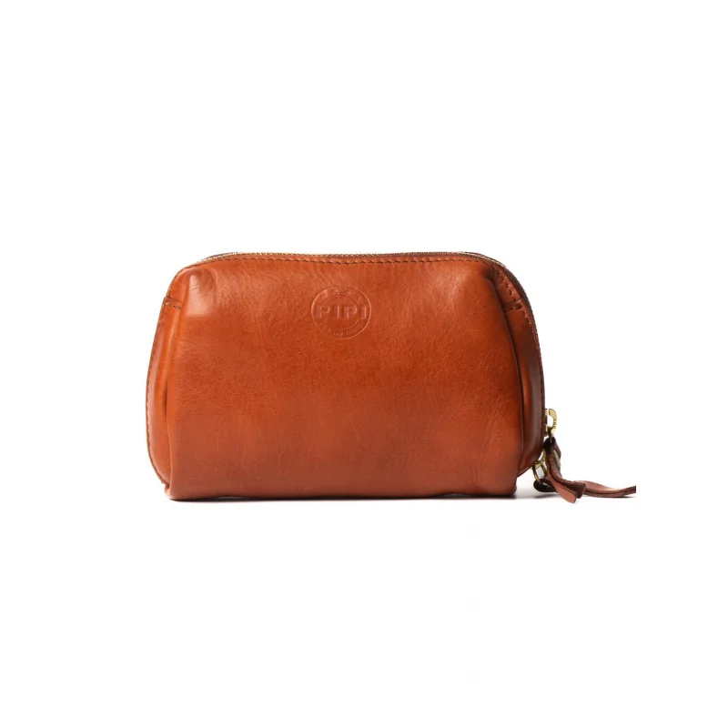 Leather Cosmetic Bag Women2025New Portable Large Capacity Cowhide Wenwan, Traditional Chinese Handcraft Ornament Storage Bag