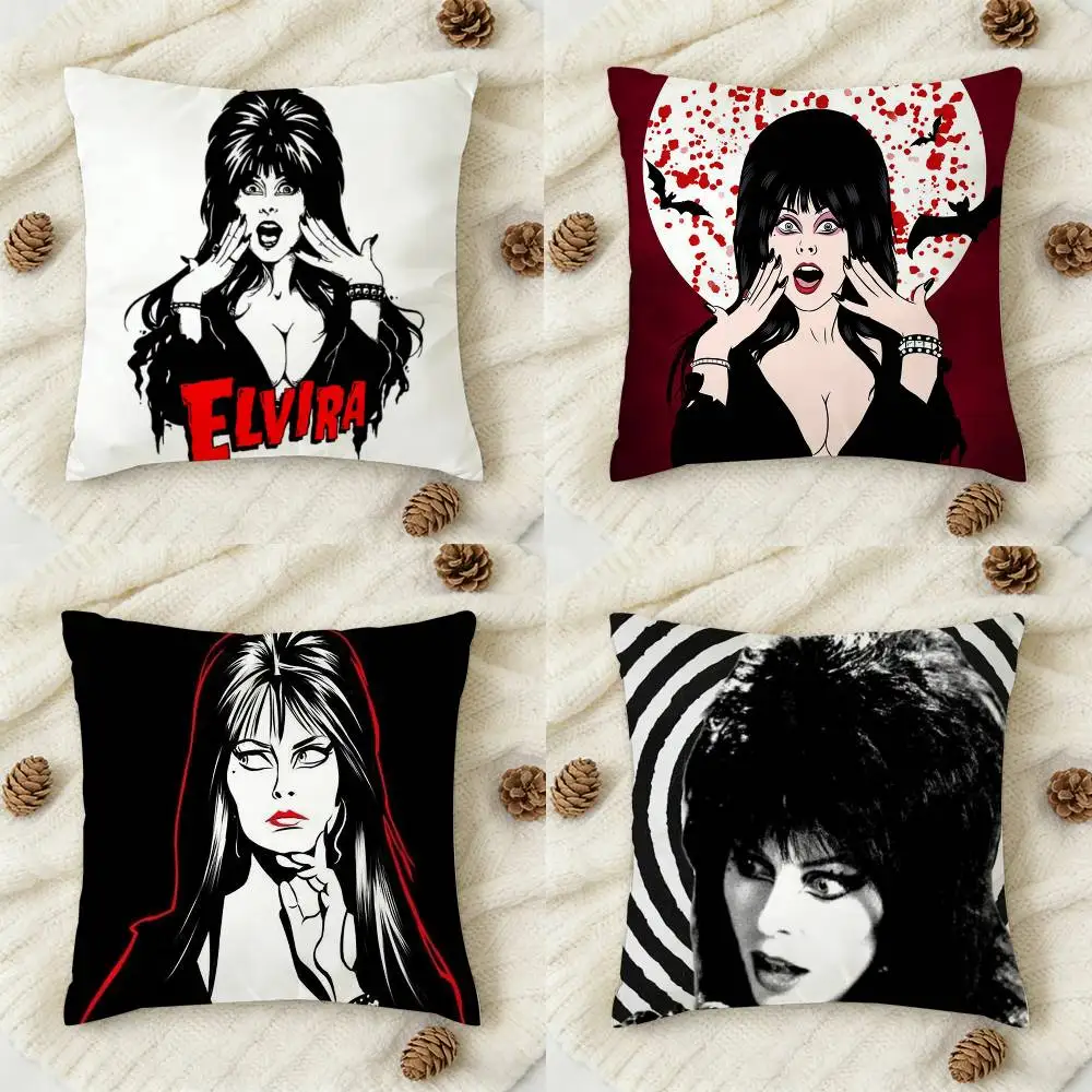 

1pc Film E-Elvira M-Mistress Of The D-Dark Double-sided Printed Square Decorative Cushion Cover for Sofa Living Room Home Decor