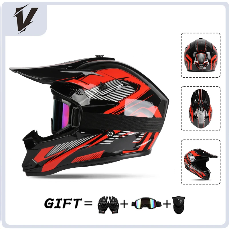 

VGV Motocross Helmet for Children and Adults Cycling safety gear Cycling kit Universal Helmet Street Riding Downhill, AM, DH