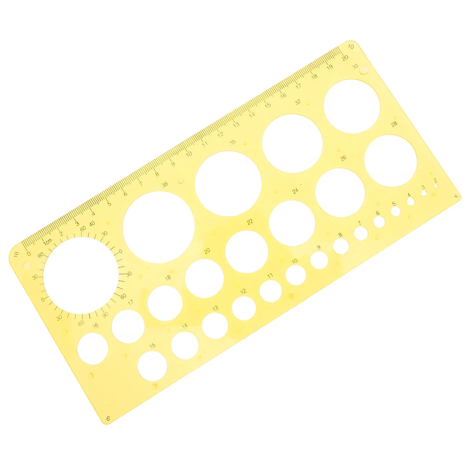 Circle Template Ruler Professional Plastic Drafting Tool for Precise Circle Drawing in Architecture Engineering Math Class