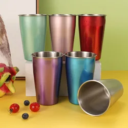 350/500ml 304 Stainless Steel Metal Cup Beer Cups Wine Coffee Household Office Bar Travel Camping Mugs Drinking Coffee Tea Mug