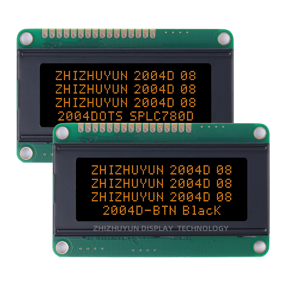 Factory Direct Supply LCD/LCM Display Screen BTN Black Film White Text 2004D Character Dot Matrix Screen LCD Screen