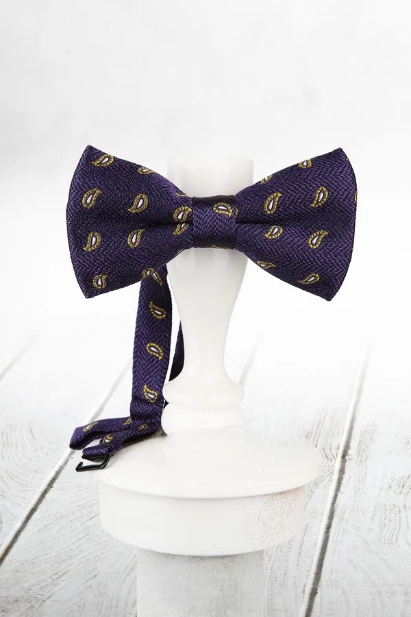 Paarse Zijde Bowtie SB158