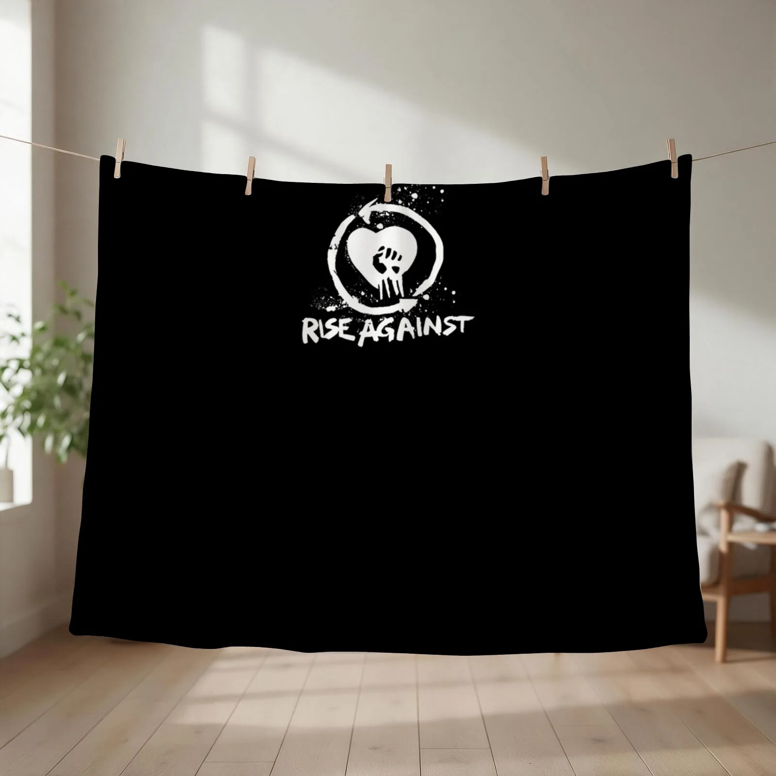 Rise Against logo Throw Blanket Picnic Bed Fashionable Blankets For Sofas Furrys Blankets
