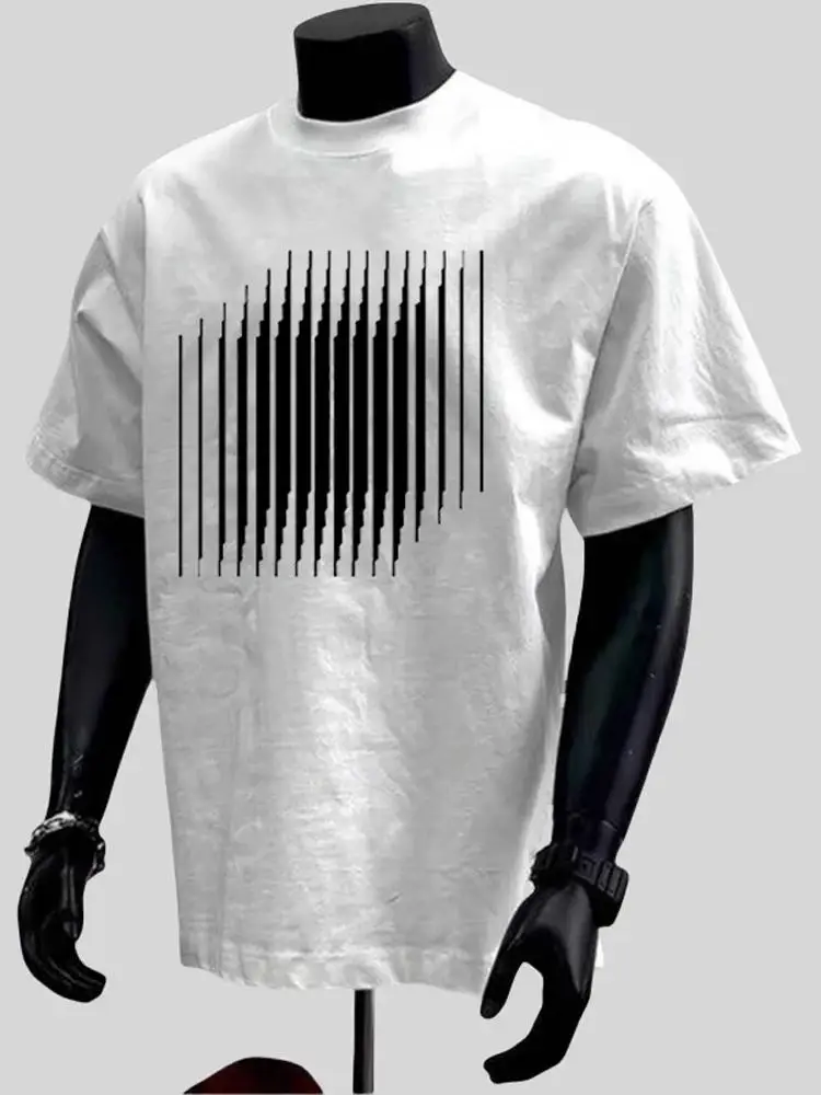 2025 New Essential Cotton Unisex T-Shirt Fashion Printing Soft Breathable Crew Neck Fashion Men's and Women's T-Shirts One Piece