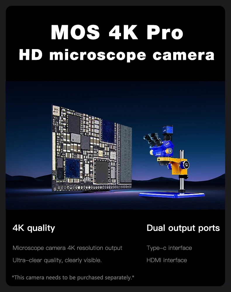 Trinocular Stereo Microscope Magnification 7-50X 45 Degree Tilt 360 Degree Rotation Standard PL10*25mm