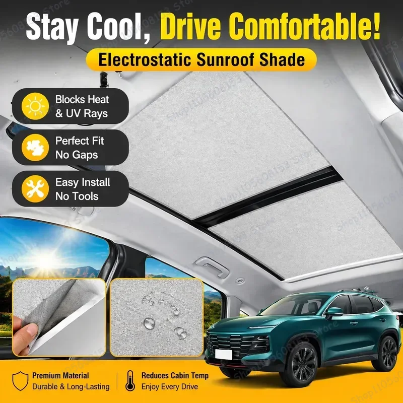 For Jetour Dashing 2022 2023 2024 2025 Car Sunroof Shade Electrostatic Skylight Blind UV Protection Auto Sunshade Accessories