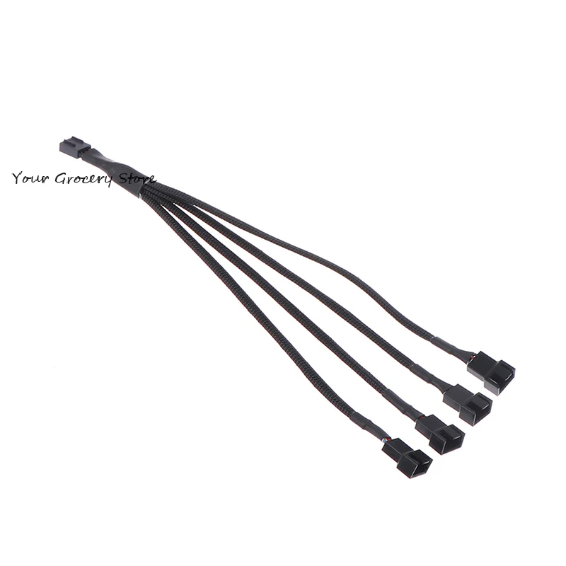 Répartiteur de ventilateur PWM, câble adaptateur 4 broches 1 à 1 2 3 4, câble séparateur de ventilateur CPU d'ordinateur