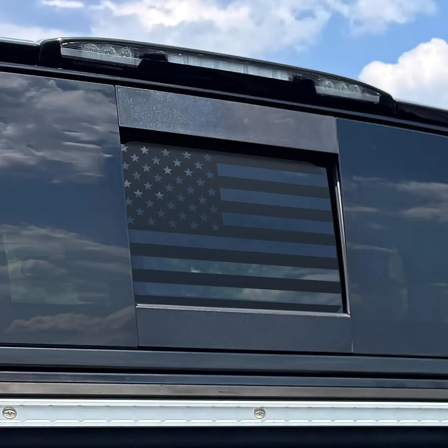 Calcomanía de la Bandera Americana para la Ventana Central Trasera de Nissan Titan 2013-2022 2023 2024, Camioneta, Ventana Central Trasera Corredera, Vidrio, EUA